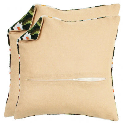Ecru Cushion Back With Zipper / Set of 2 (Vervaco)