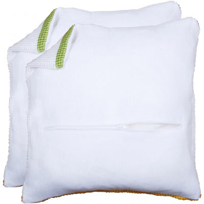 White Cushion Back With Zipper / Set of 2 (Vervaco)