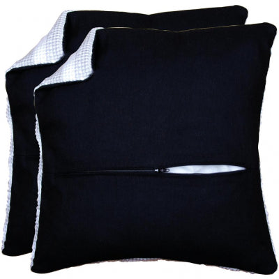 Black Cushion Back With Zipper / Set of 2 (Vervaco)