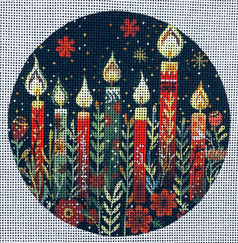 Painted Candles (Mindys Needlepoint)