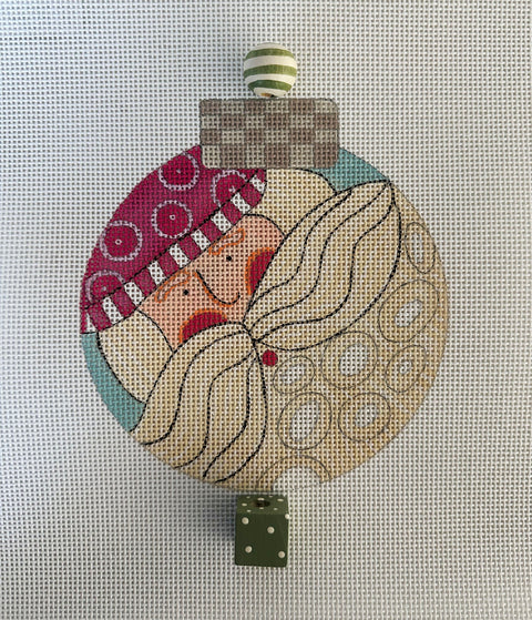Santa Ball Ornament (Ditto Needlepoint Works)