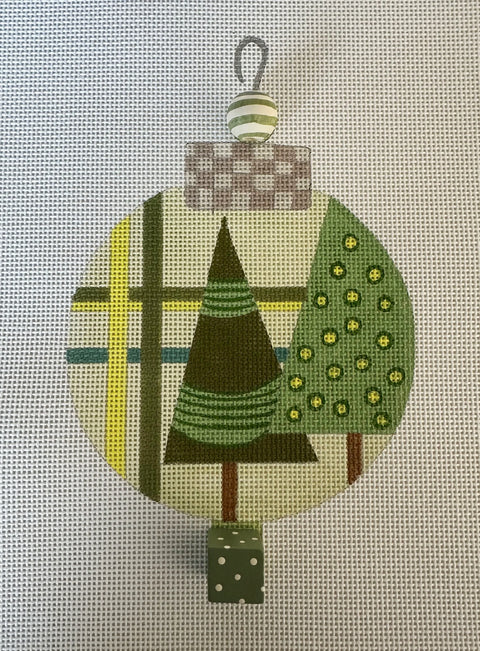 Tree Ball Ornament (Ditto Needlepoint Works)