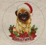 Pug/Christmas (Mindys Needlepoint)