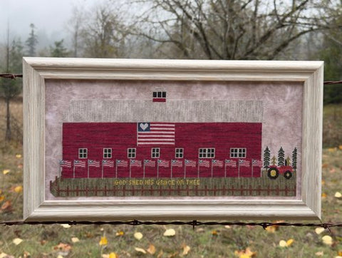 Old Glory Barn (SamBrie Stitches Designs)