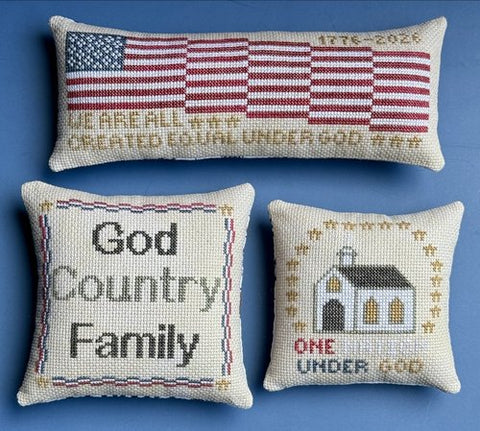 Faith and Freedom Trio (SamBrie Stitches Designs)