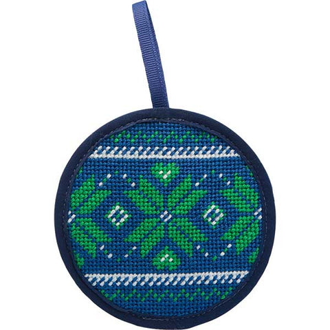 Fair Isle Blue Ornament (Alice Peterson)