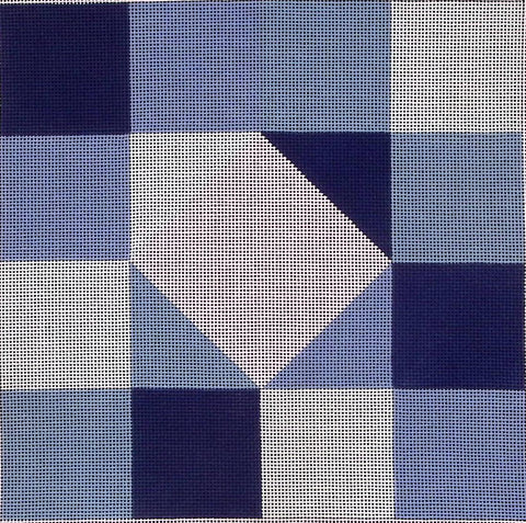 Blue and White Squares (Suzie Vallerie)