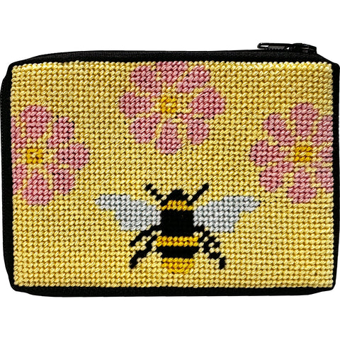 Flowers and Bee Coin - Stitch and Zip (Alice Peterson)