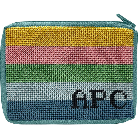 Striped Monogram Coin - Stitch and Zip (Alice Peterson)