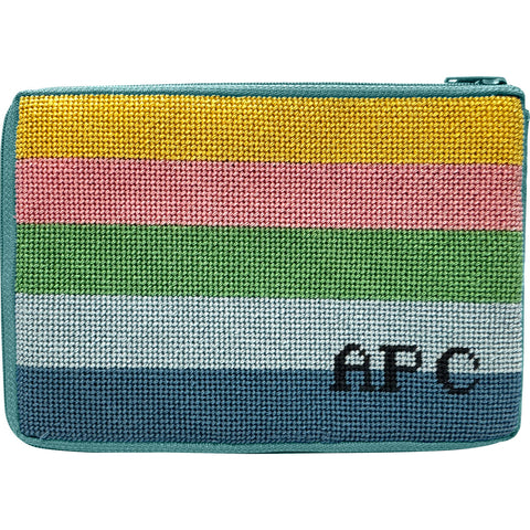 Striped Monogram Purse - Stitch and Zip (Alice Peterson)