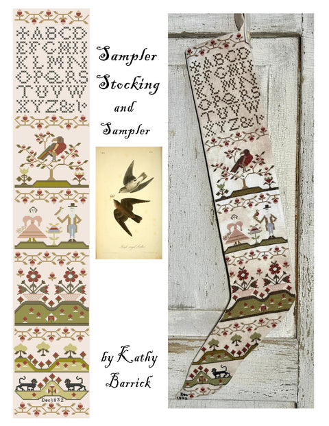 Sampler Stocking & Sampler (Kathy Barrick)