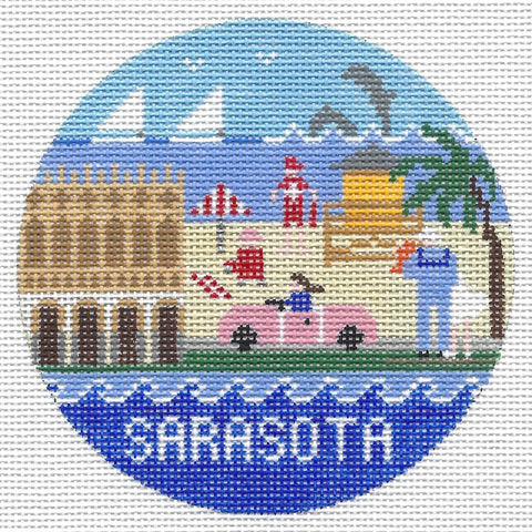 Sarasota, FL Round (Doolittle Stitchery)