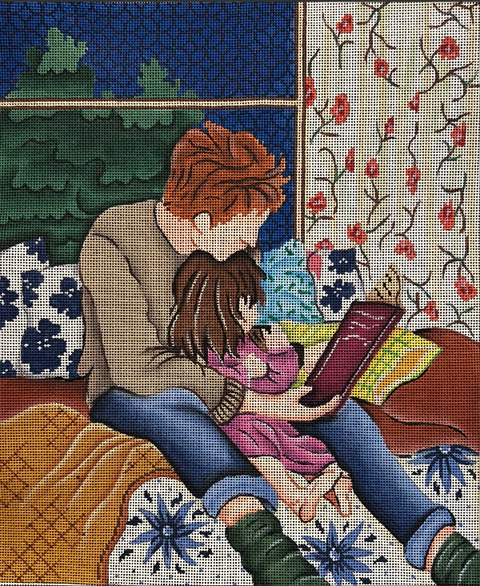Dad and Daughter Reading (Patti Mann)