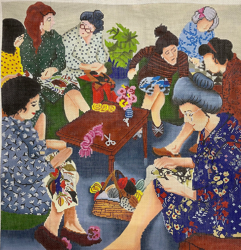 Needlepoint Ladies (Patti Mann)