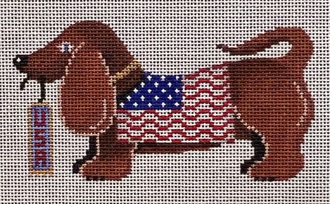 Dachshund - American Flag (Patti Mann)