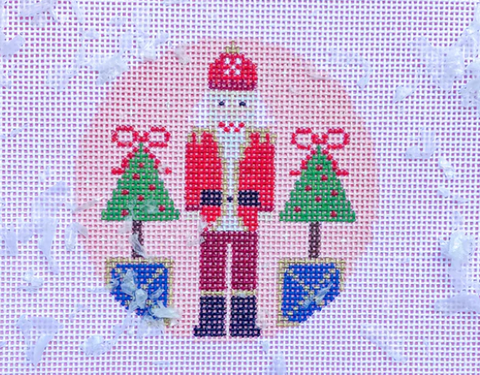 Pink Santa Nutcracker Round (KCN Designers)