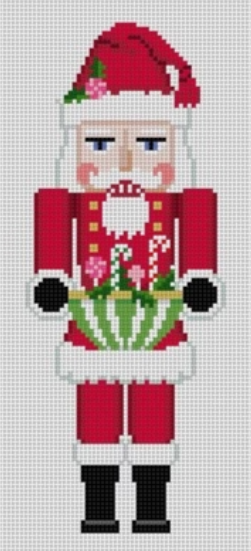 Nutcracker - Candy Bowl Santa (Susan Roberts Needlepoint)