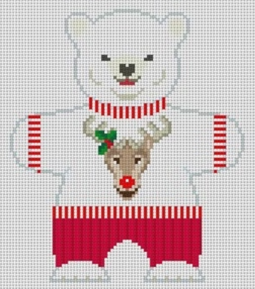 Polar Bear Reindeer Ornament (MountainHeir)