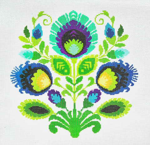 Polish Folk Design - Teal Flower (KCN Designers)