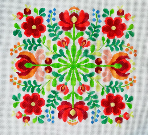 Hungarian Folk Design - Red/Pink Floral (KCN Designers)