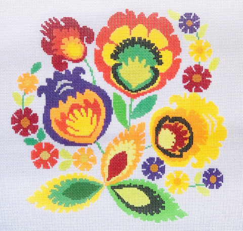 Polish Folk Design - Red Flowers (KCN Designers)