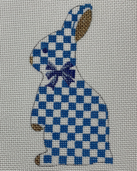Standup Bunny Blue/White Check (Collection Designs)