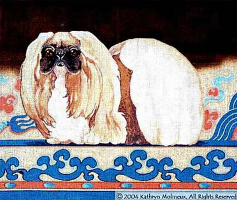 Pekinese w/Chinese Rug (Kathryn Molineux)