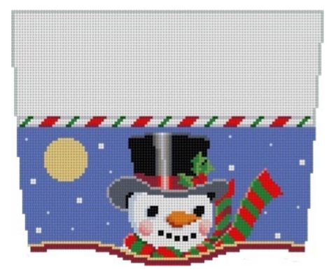 Stocking Cuff - Moonlit Snowman (Susan Roberts)