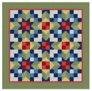 Mini Quilt 2402 - Blackfords Beauty (Susan Roberts)