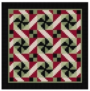 Mini Quilt 2413 - Rolling Pinwheels (Susan Roberts)