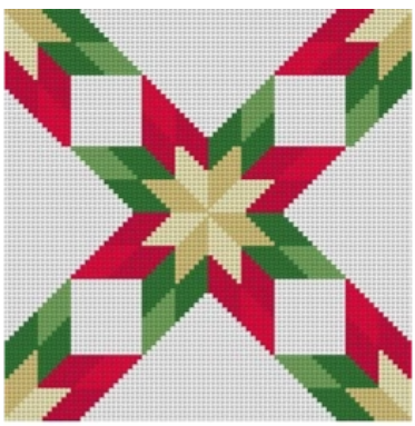 Mini Quilt 2496 - Star in Star (Susan Roberts)