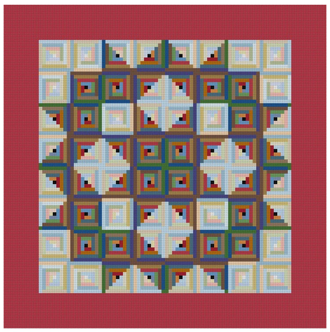 Quilt 1641 - Log Cabin Star (Susan Roberts)