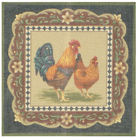 Rooster and Hen (Tapestry Tent)