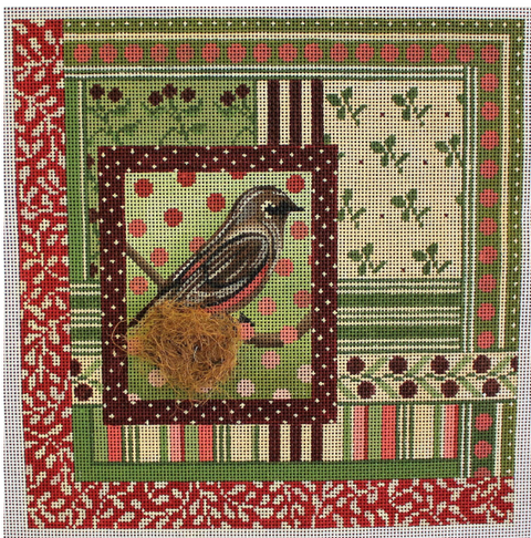 Birdy in Red (Mindys Needlepoint)