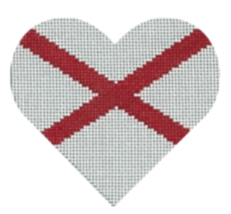 Alabama Flag Heart (Pepperberry Designs)