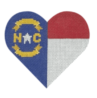 North Carolina Flag Heart (Pepperberry Designs)