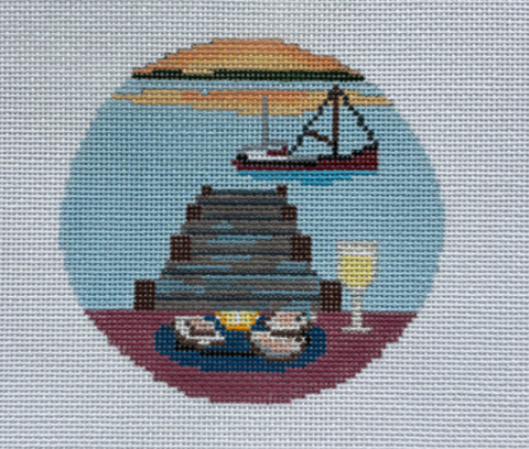Seasons -Summer/Oysters on the Pier (Blue Ridge Stitchery)