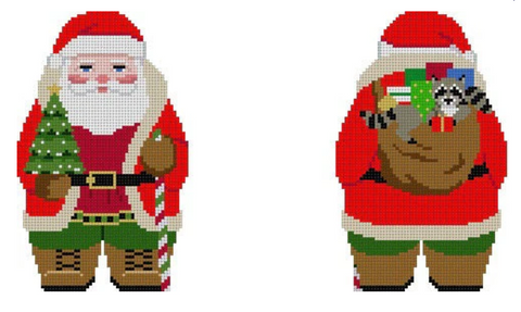 2 Sided Woodsman Santa (Susan Roberts Needlepoint)