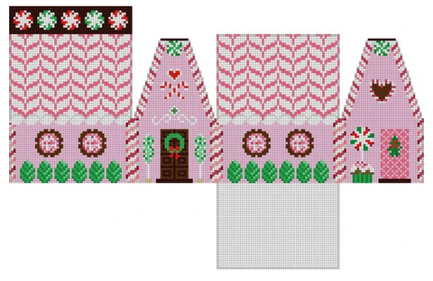 Peppermint House - 3D Gingerbread House (Susan Roberts Needlepoint)