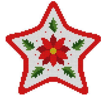 Star - Poinsettia (Susan Roberts Needlepoint)