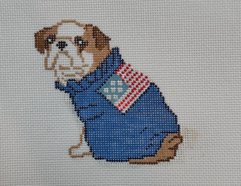 English Bulldog w/Sweater (Froopy Designs)– Stitch Therapy Needleworks