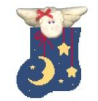 Celestial w/Angel Mini Sock (Kathy Schenkel)