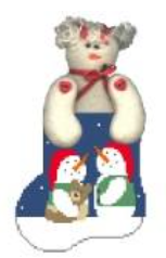 Snow Kids w/Snowgirl Mini Sock