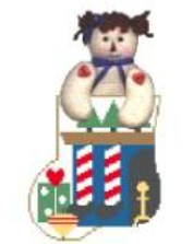 Fireplace w/Raggedy Girl Mini Sock (Kathy Schenkel)
