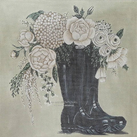 Flowers and Black Boots