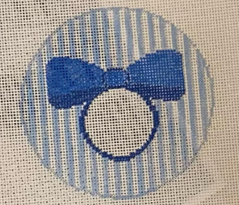 Blue Bow Monogram Round (Rachel Donley)