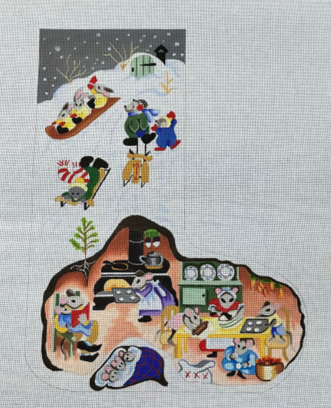 Mouse House Stocking (Susan Roberts)
