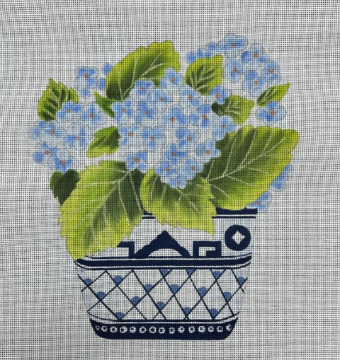Shaped Hydrangea In Willowware (Susan Roberts)