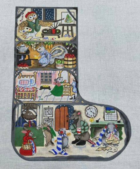 Animal Tree Condominium Stocking (Susan Roberts)