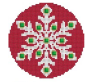 Snowflake - Burgundy Jeweled (Susan Roberts)